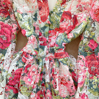 Floral Embroidery Lace Dress