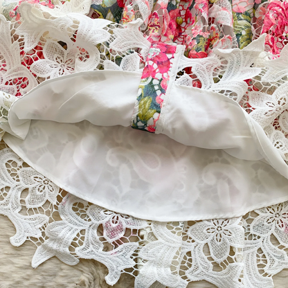 Floral Embroidery Lace Dress