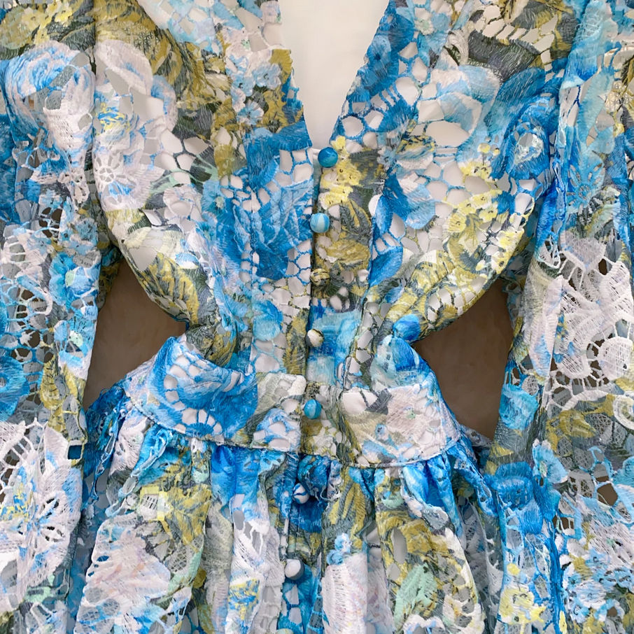 Floral Embroidery Lace Dress