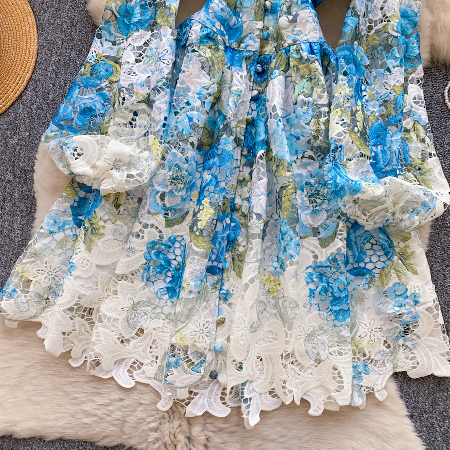 Floral Embroidery Lace Dress