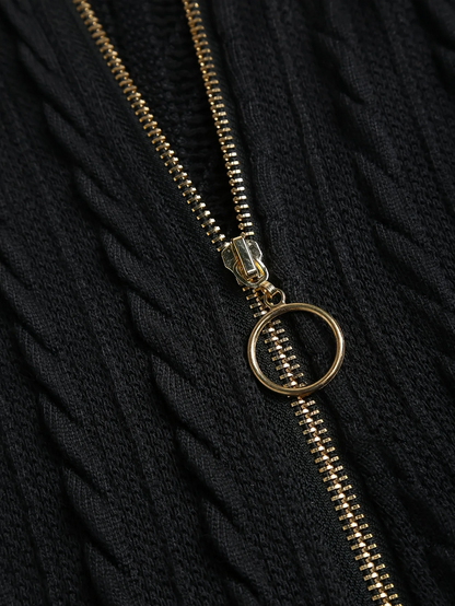 Witchy Black Hooded Coat with Moon Belt