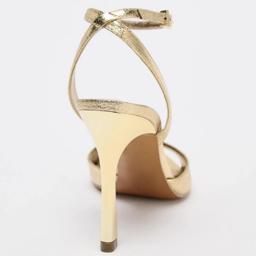 Modern Square-Toe Ankle Strap Heels