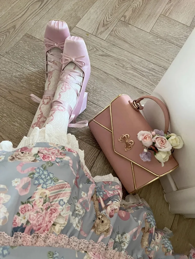 Sweet Kawaii Ballet-Inspired Ribbon Lace-Up Platform Shoes