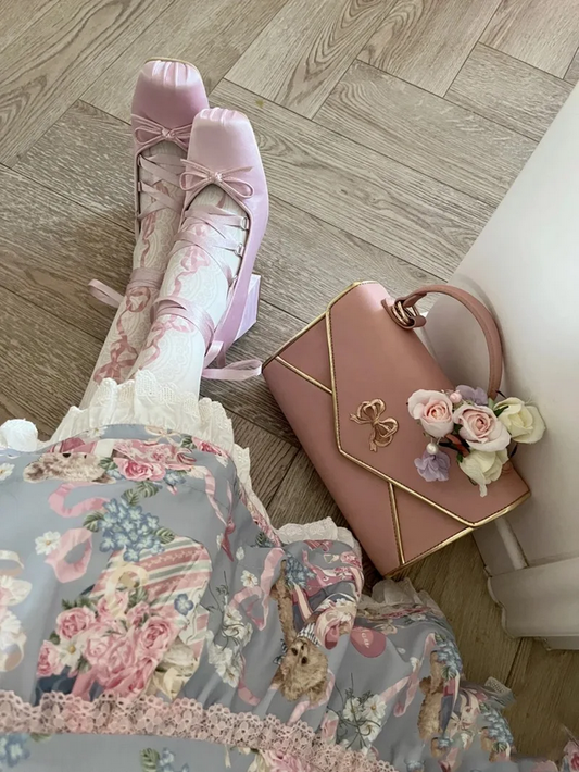 Sweet Kawaii Ballet-Inspired Ribbon Lace-Up Platform Shoes