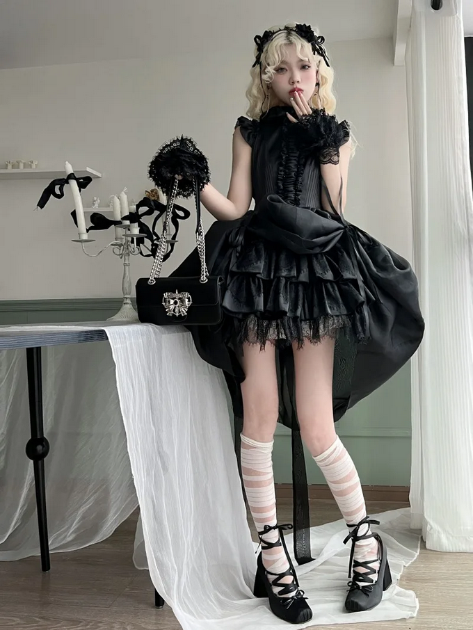 Sweet Kawaii Ballet-Inspired Ribbon Lace-Up Platform Shoes