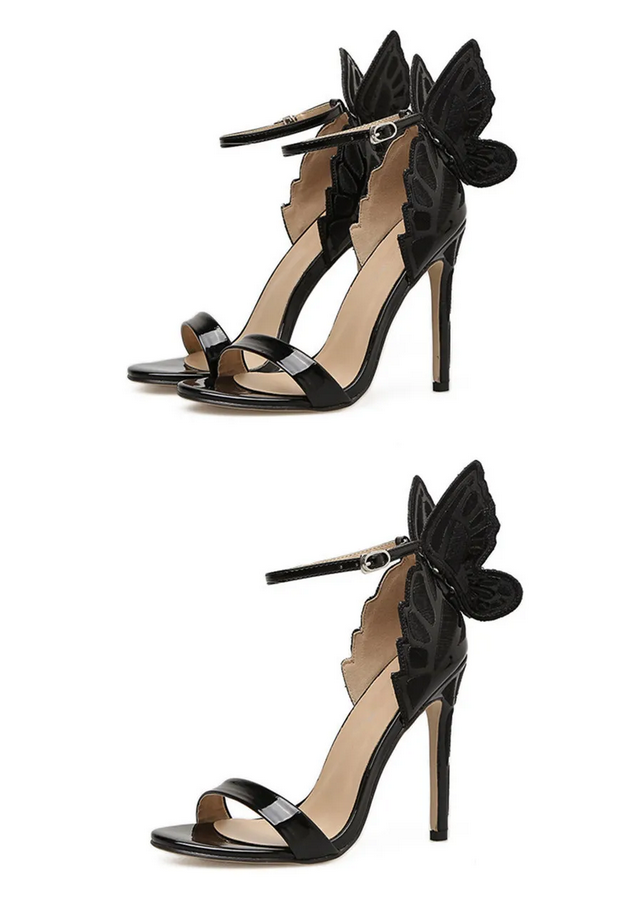 Magical Butterfly Wing Rose Gold Heels