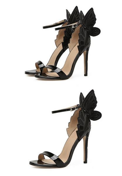 Magical Butterfly Wing Rose Gold Heels