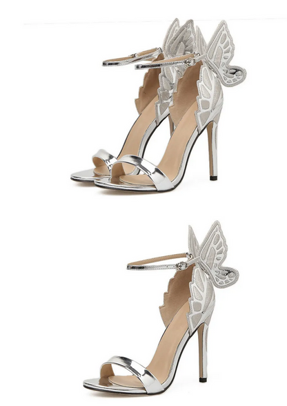 Magical Butterfly Wing Rose Gold Heels