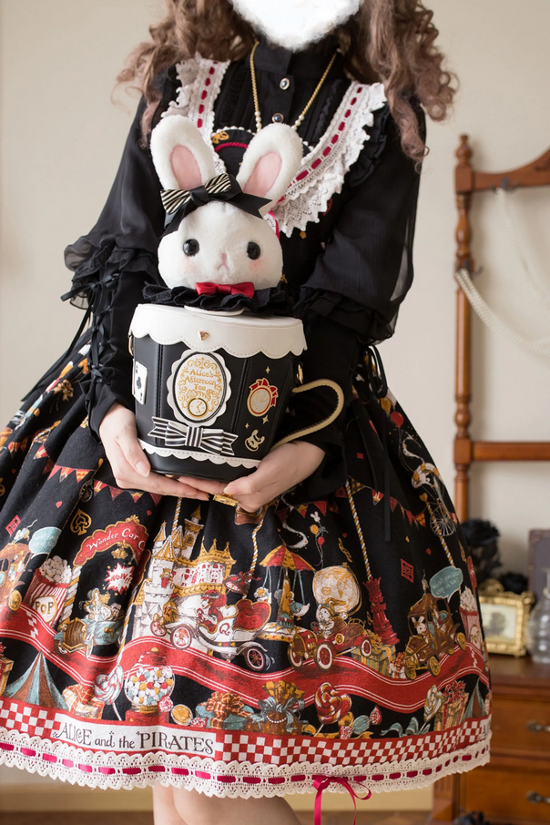 Adorable Bunny in Teacup Crossbody Bag - Lolita Style