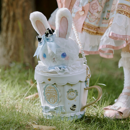 Adorable Bunny in Teacup Crossbody Bag - Lolita Style