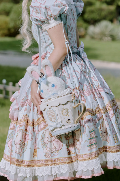 Adorable Bunny in Teacup Crossbody Bag - Lolita Style