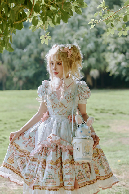 Adorable Bunny in Teacup Crossbody Bag - Lolita Style