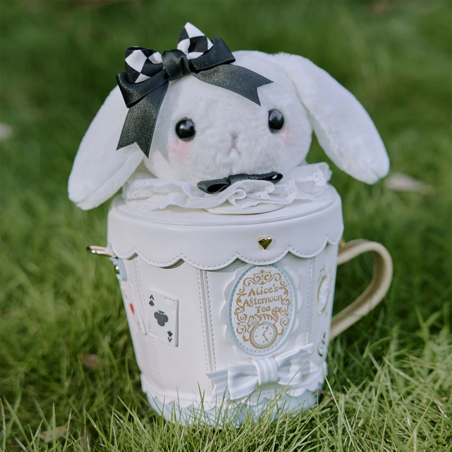 Adorable Bunny in Teacup Crossbody Bag - Lolita Style