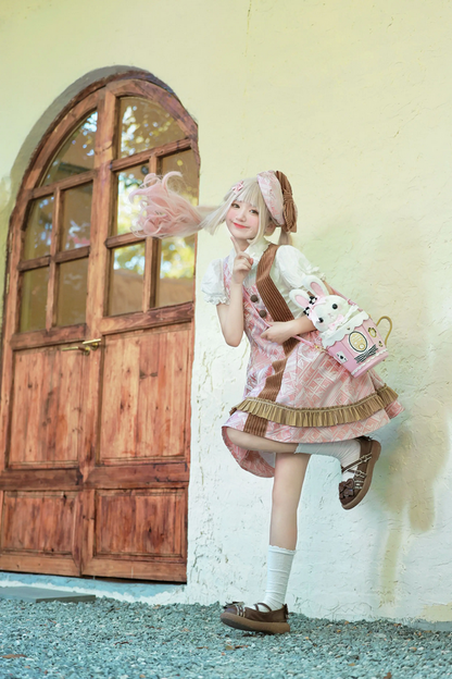 Adorable Bunny in Teacup Crossbody Bag - Lolita Style