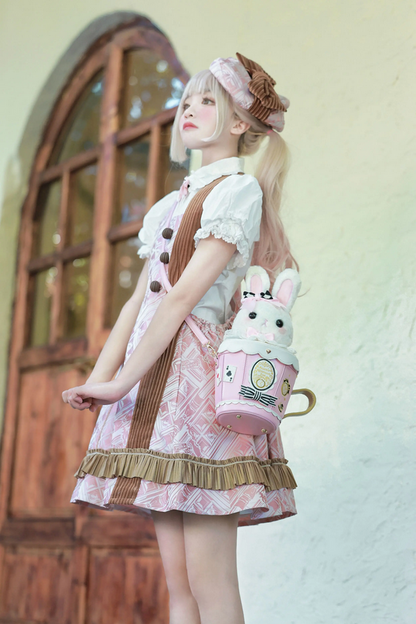 Adorable Bunny in Teacup Crossbody Bag - Lolita Style