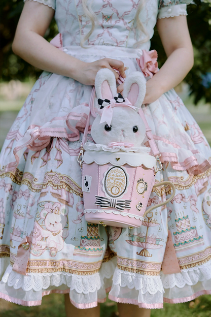 Adorable Bunny in Teacup Crossbody Bag - Lolita Style