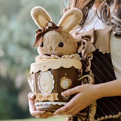 Adorable Bunny in Teacup Crossbody Bag - Lolita Style