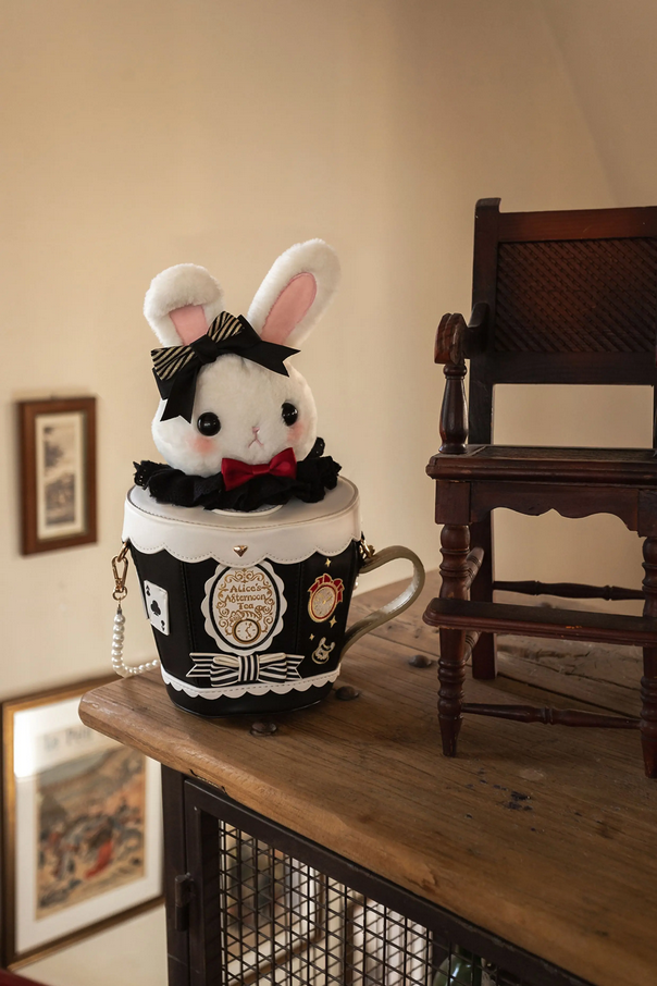 Adorable Bunny in Teacup Crossbody Bag - Lolita Style