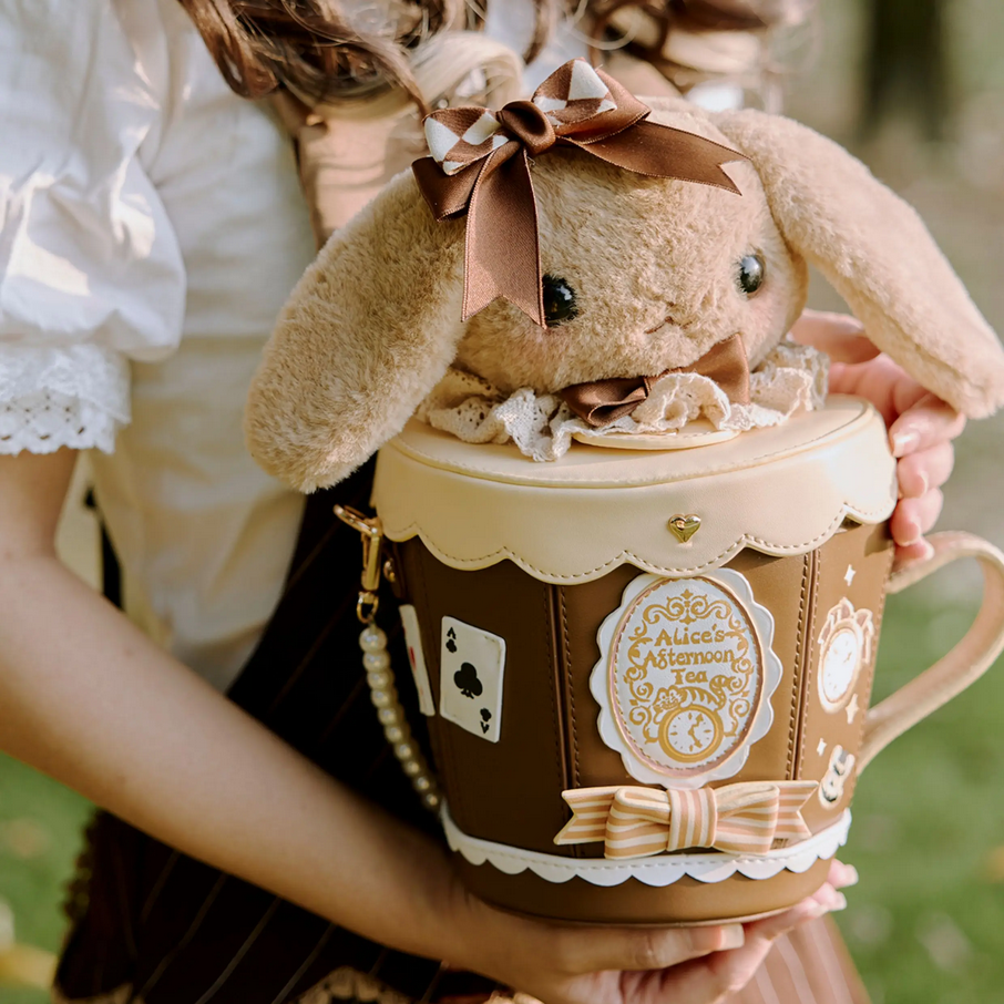 Adorable Bunny in Teacup Crossbody Bag - Lolita Style