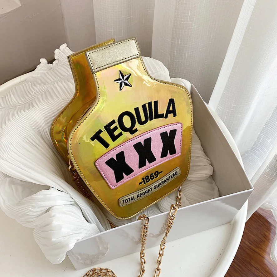Shots Fired Tequila Bottle Crossbody Bag