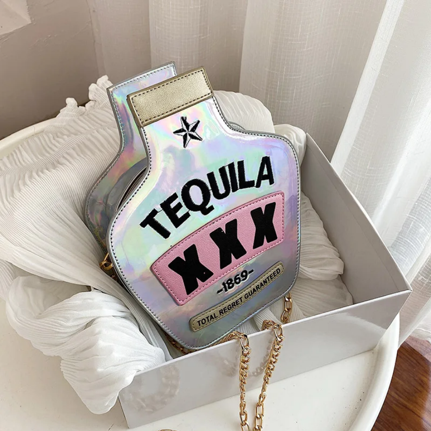 Shots Fired Tequila Bottle Crossbody Bag