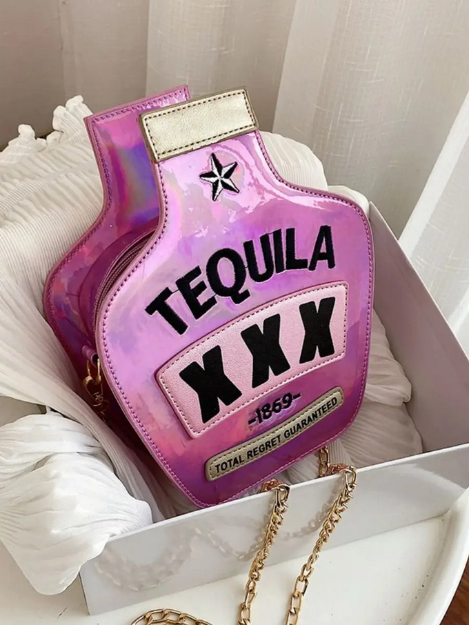 Shots Fired Tequila Bottle Crossbody Bag