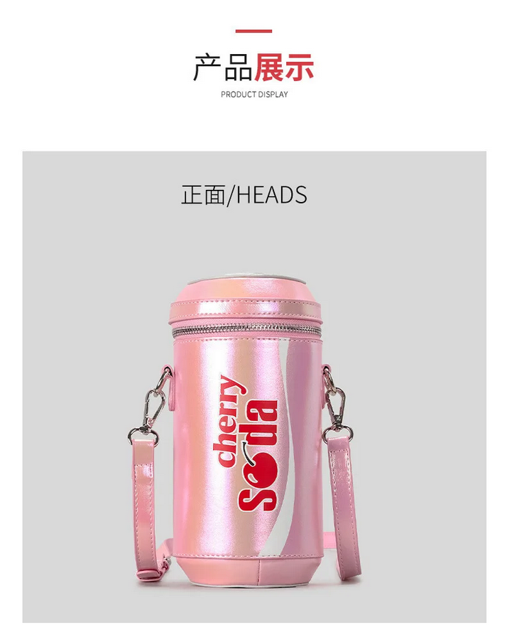 Pop of Fun Cherry Soda Can Crossbody Bag