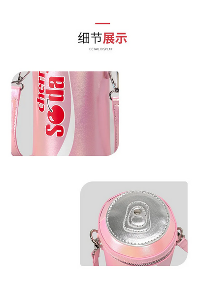 Pop of Fun Cherry Soda Can Crossbody Bag