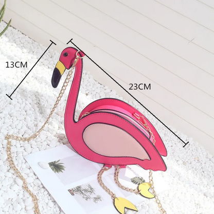 Pretty in Pink Flamingo Crossbody Bag