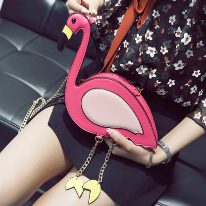 Pretty in Pink Flamingo Crossbody Bag