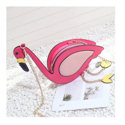 Pretty in Pink Flamingo Crossbody Bag