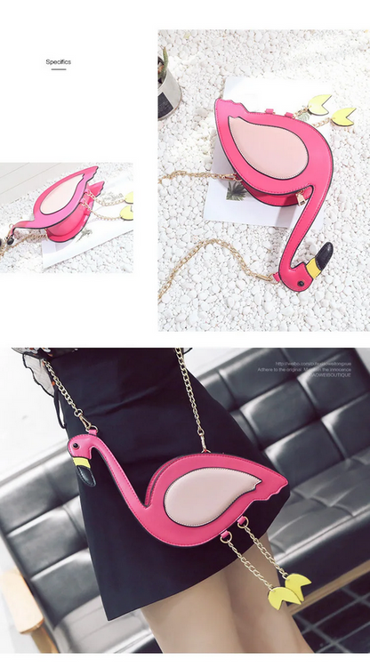 Pretty in Pink Flamingo Crossbody Bag