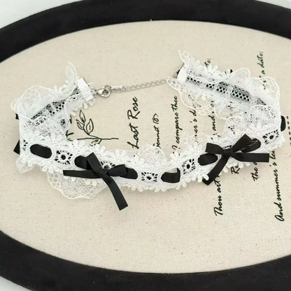 Victorian Dreams Lace & Ribbon Choker Necklace
