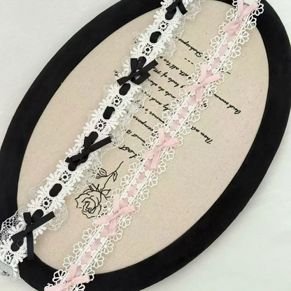 Victorian Dreams Lace & Ribbon Choker Necklace