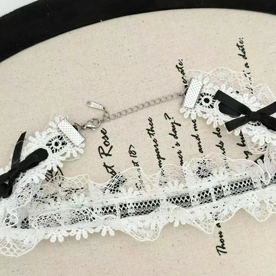 Victorian Dreams Lace & Ribbon Choker Necklace
