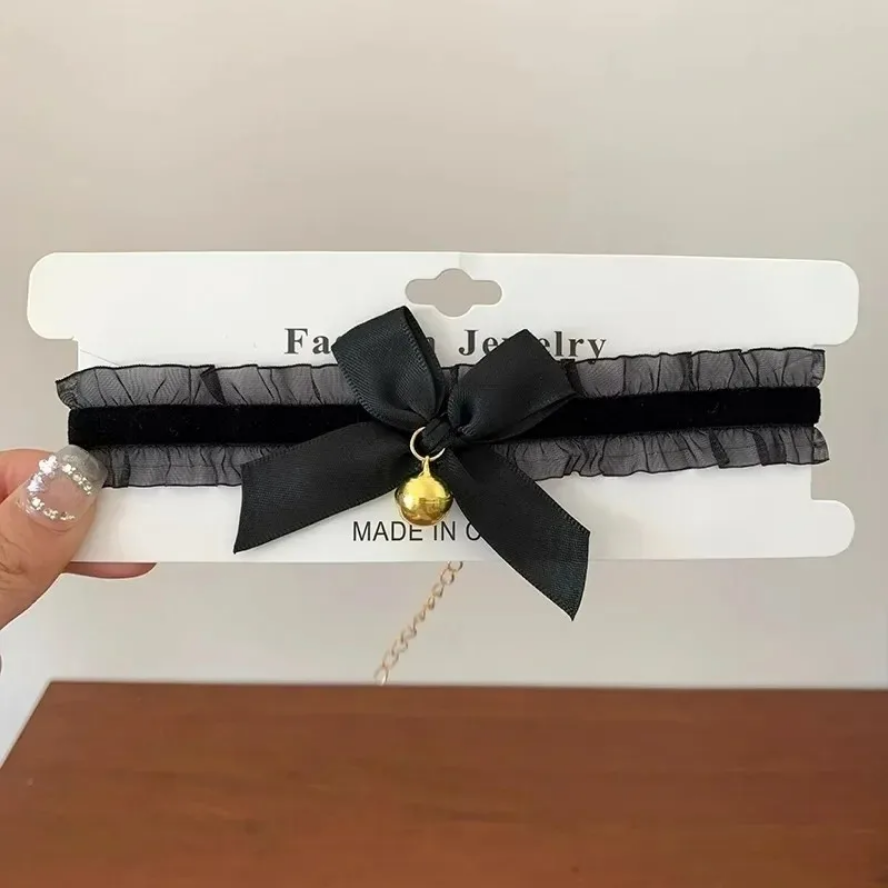 Sweet Bell Ruffle Lace Choker Necklace