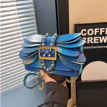 Stylish Rivet Leather Crossbody Bag