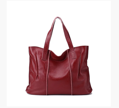 Women’s Casual Leather Shoulder Bag  Classic Luxury Handbag