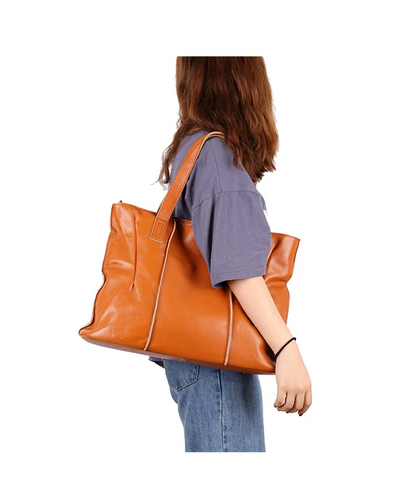 Women’s Casual Leather Shoulder Bag  Classic Luxury Handbag