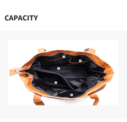 Women’s Casual Leather Shoulder Bag  Classic Luxury Handbag