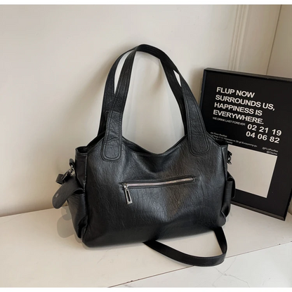 Large PU Leather Tote Bag Fashion Women’s Shoulder & Crossbody Handbag