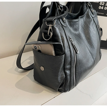 Large PU Leather Tote Bag Fashion Women’s Shoulder & Crossbody Handbag
