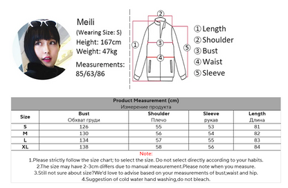 Kawaii Color Block Oversized Bunny Ear Hoodie Winter Jacket