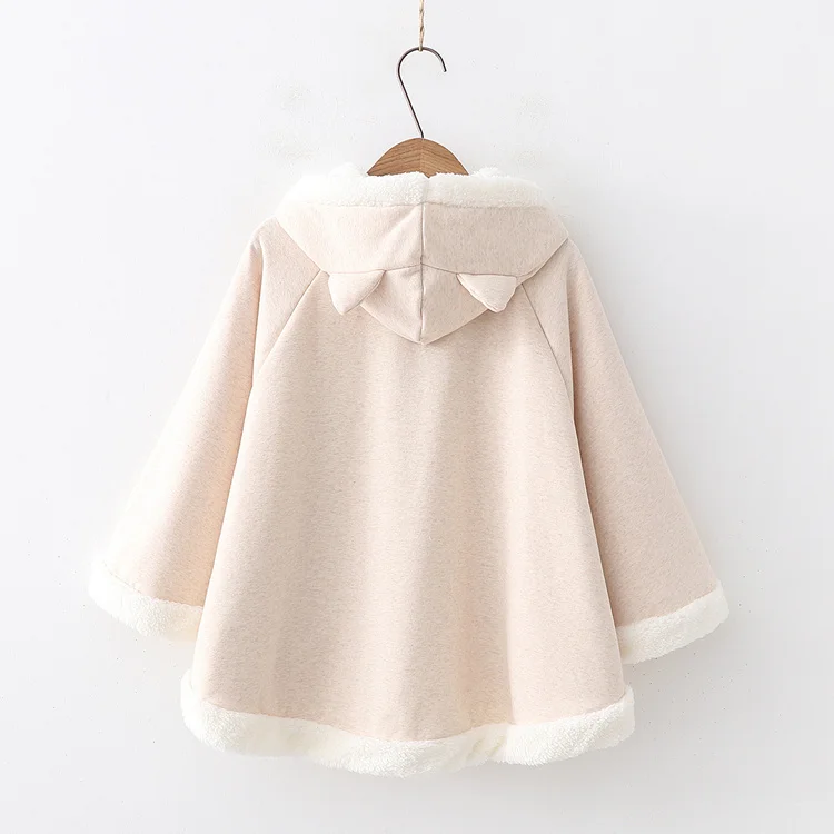 Kawaii Cat Ear Hoodie Jacket Oversized Y2K Cute Women’s Coat