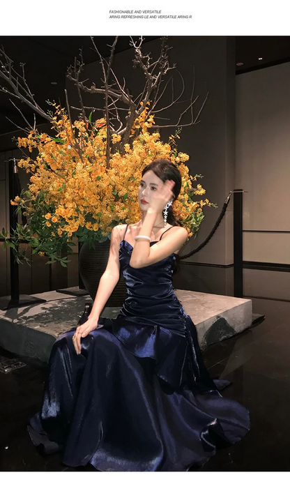 Vintage Style Women’s Spaghetti Strap Evening Dress