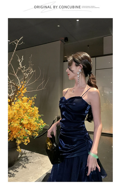 Vintage Style Women’s Spaghetti Strap Evening Dress