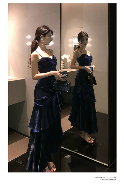 Vintage Style Women’s Spaghetti Strap Evening Dress