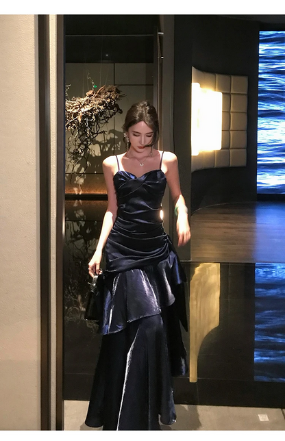 Vintage Style Women’s Spaghetti Strap Evening Dress