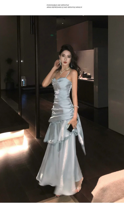 Vintage Style Women’s Spaghetti Strap Evening Dress