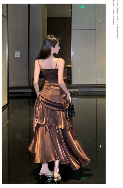 Vintage Style Women’s Spaghetti Strap Evening Dress